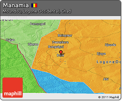 Political Panoramic Map of Manamia