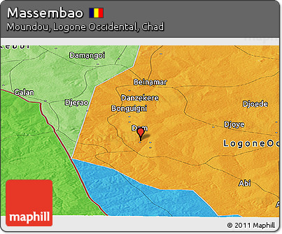 Political Panoramic Map of Massembao