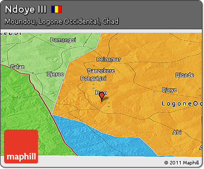 Political Panoramic Map of Ndoye III