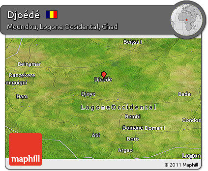 Satellite Panoramic Map of Djoédé