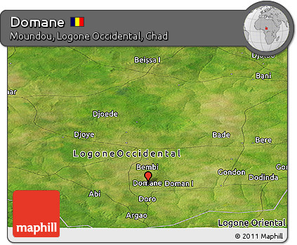 Satellite Panoramic Map of Domane