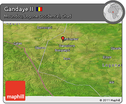 Satellite Panoramic Map of Gandaye II