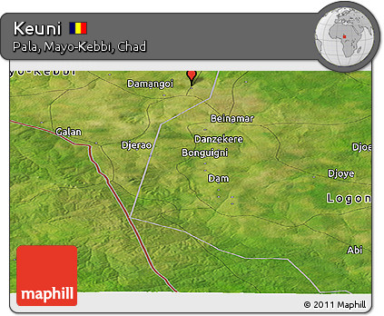 Satellite Panoramic Map of Keuni