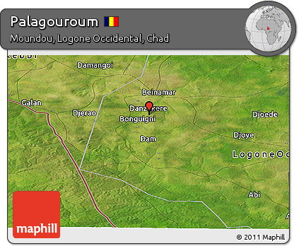 Satellite Panoramic Map of Palagouroum
