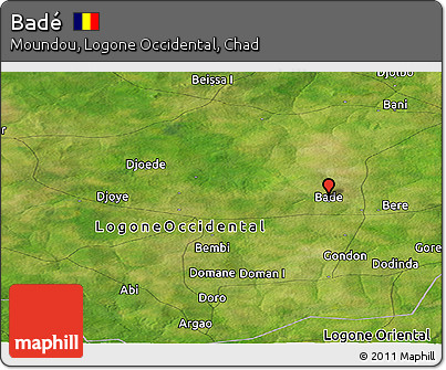 Satellite Panoramic Map of Badé
