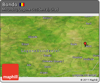 Satellite Panoramic Map of Bondo