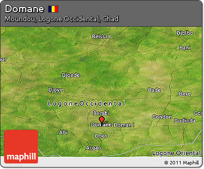 Satellite Panoramic Map of Domane