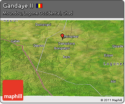 Satellite Panoramic Map of Gandaye II