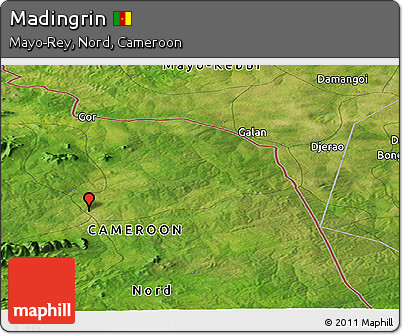 Satellite Panoramic Map of Madingrin