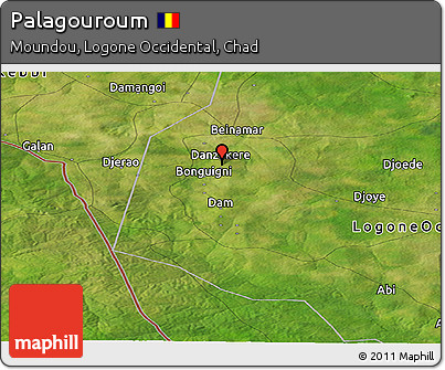Satellite Panoramic Map of Palagouroum