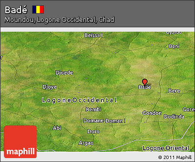 Satellite Panoramic Map of Badé