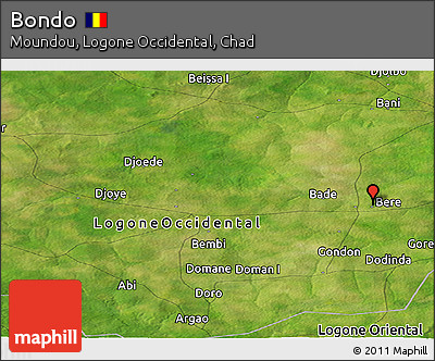 Satellite Panoramic Map of Bondo