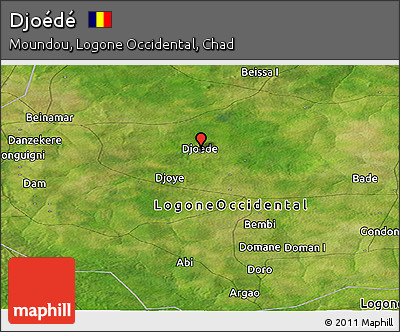 Satellite Panoramic Map of Djoédé