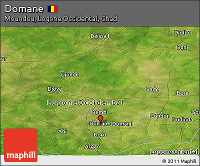Satellite Panoramic Map of Domane