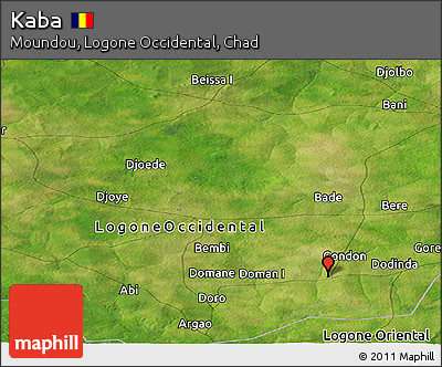 Satellite Panoramic Map of Kaba