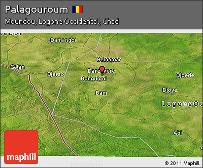 Satellite Panoramic Map of Palagouroum