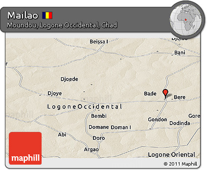 Shaded Relief Panoramic Map of Mailao