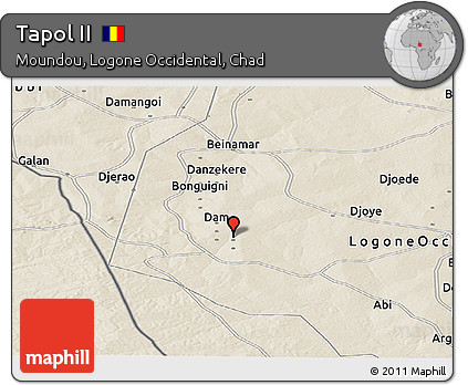 Shaded Relief Panoramic Map of Tapol II