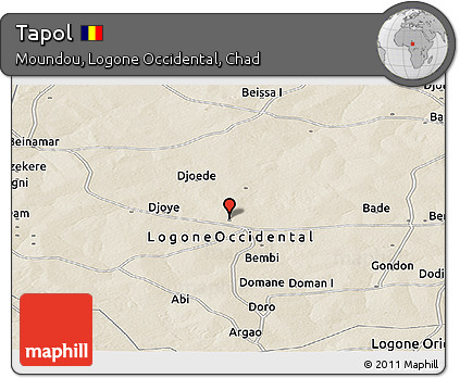 Shaded Relief Panoramic Map of Tapol