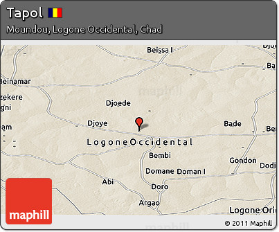 Shaded Relief Panoramic Map of Tapol