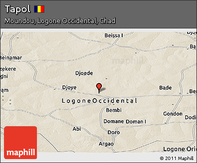 Shaded Relief Panoramic Map of Tapol