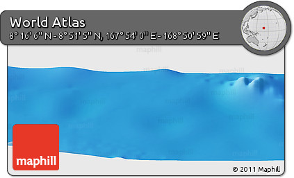 Physical Panoramic Map of the Area around 8° 33' 36" N, 168° 22' 30" E