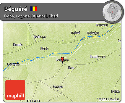 Physical 3D Map of Béguéré