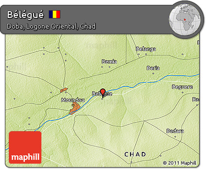 Physical 3D Map of Bélégué