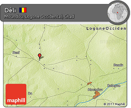 Physical 3D Map of Déli