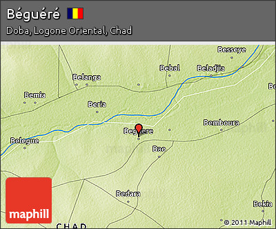 Physical 3D Map of Béguéré