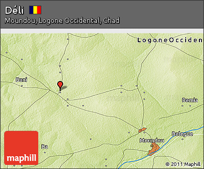 Physical 3D Map of Déli