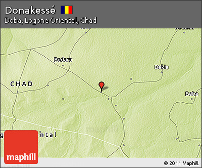 Physical 3D Map of Donakessé