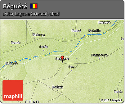 Physical 3D Map of Béguéré