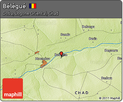 Physical 3D Map of Bélégué