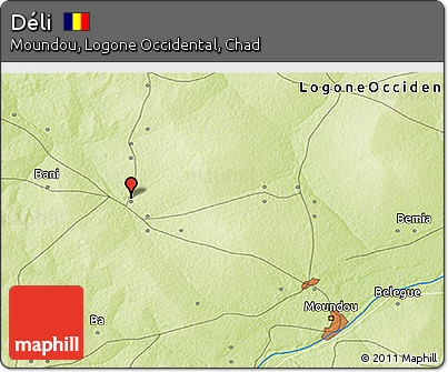 Physical 3D Map of Déli