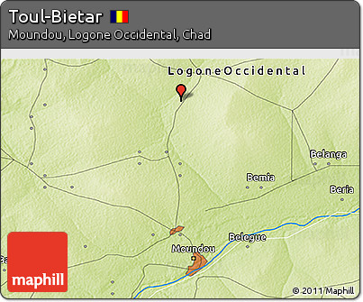 Physical 3D Map of Toul-Bietar