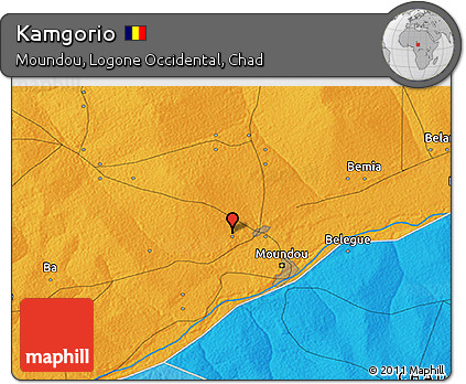 Political 3D Map of Kamgorio