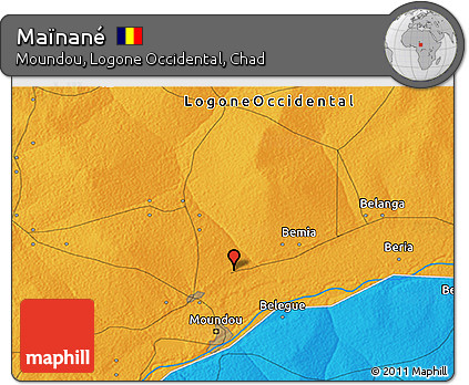 Political 3D Map of Maïnané
