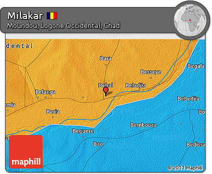 Political 3D Map of Milakar