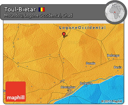 Political 3D Map of Toul-Bietar