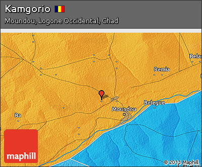 Political 3D Map of Kamgorio