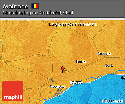 Political 3D Map of Maïnané