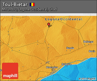 Political 3D Map of Toul-Bietar