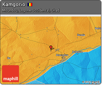 Political 3D Map of Kamgorio