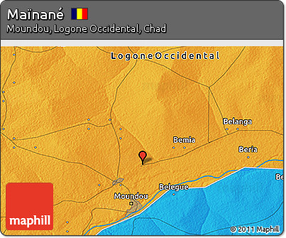 Political 3D Map of Maïnané