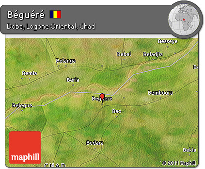 Satellite 3D Map of Béguéré
