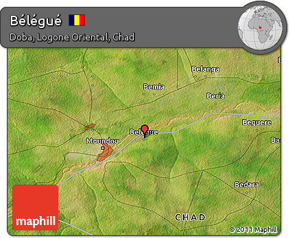 Satellite 3D Map of Bélégué
