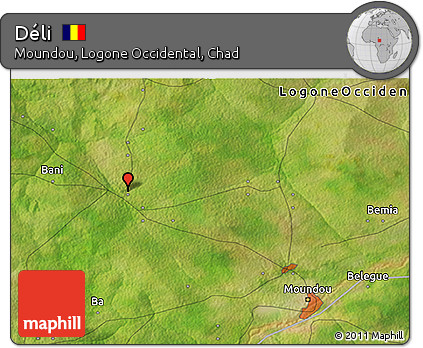 Satellite 3D Map of Déli