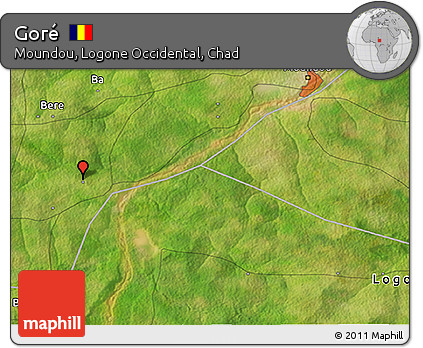 Satellite 3D Map of Goré