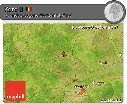 Satellite 3D Map of Koro II